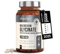 VitaBright Magnesium Glycinate | 180 Capsules | 2 A Day | 1500mg Mag Bisglycinate | 300mg Elemental Mag | High Strength Magnesium Supplements for Women - Men - Adults