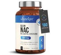 VitaBright NAC Supplement | 600mg | 180 Capsules | Acetylcysteine Nutritional Supplements | Swallow or Twist Open Capsules of Powder | Pure Clean NAC N-Acetyl-Cysteine Supplement