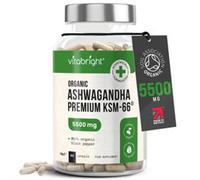 Vitabright Organic KSM-66 Ashwagandha 5500mg with Black Pepper. 90 capsules