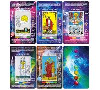 Vitacera Tarot Cards for Beginners , Card Deck with Guidebook, Keywords, Yes or No, Timing, Colors, Musical Pitch, Planet, Zodiac, Element, Chakra, Numerology and Meanings on Them