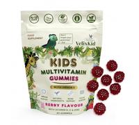 Vitacines Kids Multivitamin Gummies, 14 in 1 Vitamins with Omega-3, Vitamin D, C, A & E, Berry Flavour, 30 Gummies Month Supply, Just 1 A Day, Ages 4-13, Vegan, Halal, Sugar Free