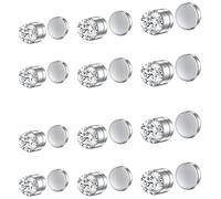 VitaCool Fake Nose Ring Hoop Septum Stud Faux Piercing Nose Cuffs for Non Pierced Nose Magnetic Jewelry for Women Men, Crystal, Cubic Zirconia