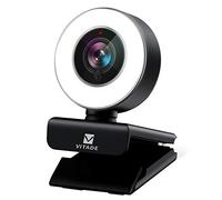 VITADE Webcam with Microphone, HD 1080p Web Camera 960A Streaming Webcam with Ring Light, USB Webcam for Zoom YouTube Skype Teams Twitch/Laptop Desktop/Calls Conference Teaching Streaming and Gaming