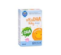 VitaDHA Baby Drops Omega 3 Liquid for Infants and Toddlers (0 to 2 Years) - Algae Oil Omega3 Drops for Kids with Vitamin D3 and E - 30ml Milk and Cream Flavour