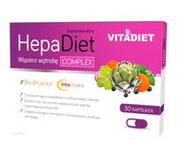 Vitadiet HepaDiet Complex - 30 Capsules for Liver & Gallbladder Support with VitaCholine, Artichoke & Turmeric
