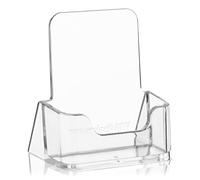 VITAdisplays 10 Pack Vertical Business Card Holder - Transparent Polystyrene (PS) - 10 Count - 10 Cards