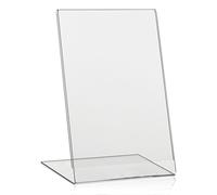Vitadisplays 5 Pieces DIN A5 Table Stand, Advertising Stand, L Stand, L Stand in Portrait Format, Table Stand Made of Original Plexiglas