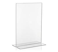 Vitadisplays DIN A4 T-Advertising Stands, Acrylic Glass Stand Made from Original Plexiglas (Pack of 5)