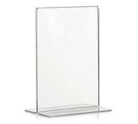 DIN A6 Advertising Stand, T-Stand, T-Stand in Portrait Format, Table Stand Made of Original Plexiglas