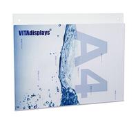 VITAdisplays® NE-380HQ Poster Holder/Advertising Display in DIN A4 Landscape Format Acrylic Glass Transparent