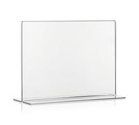 VITAdisplays Pack of 10 DIN A5 advertising stands, T-stand, T-stand in landscape format, table stand made of original Plexiglas