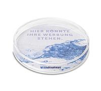 VITAdisplays Round number plate, tray, change tray"Full Moon" as a number tray and transparent tray, can be customised with paper insert