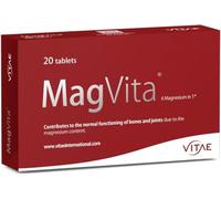 Vitae MagVita - Magnesium, Taurine & B6 - Magnesium Glycerophosphate Magnesium Citrate Magnesium Gluconate Magnesium Lactate Magnesium pidolate Magnesium Oxide-Marine - 20 Tablets