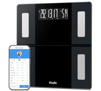 Vitafit Smart Bathroom Scales for Body Weight, High Accuracy Assured by Weighing Scales Professional Factory Since 2001, App Sync 13 Body Composition Including BMI, Body Fat and Muscle, 39st, Black