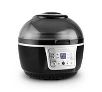 Klarstein VitAir Turbo Hot Air Fryer - Deep Fryer, Air Fryers for Healthy Cooking, Oil-Free Frying, Air Fryer Oven w/Infrared Heating, 1400W, 9L, Easy-to-Clean, Non-Stick Coating, Black/Grey