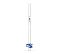 VitaJuwel Crystal Straw | Sodalite - Eco-Friendly Resuable Glass Straw with Genuine Gemstone with Carry Case and Cleaning Brush