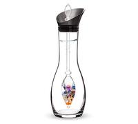 VitaJuwel Era AYURVEDA | Crystal Water Carafe with Milk Opal, Amethyst, Clear Quartz, Lapis Lazuli, Garnet, Carnelian & Orange Calcite