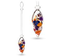 VitaJuwel Gemstone Vial AYURVEDA with Milk Opal, Amethyst, Clear Quartz, Lapis Lazuli, Garnet, Carnelian & Orange Calcite -Wisdom, Intuition & Joy