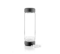 VitaJuwel inu! CRYSTAL lava grey | The Original DIY Crystal Water Bottle with Clear Quartz