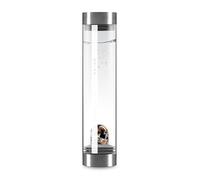 VitaJuwel Sana Premium Courage | Crystal Water Carafe with Tourmaline, Petrified Wood, Smoky Quartz & Clear Quartz - Inner Strength, Determination & Clarity