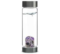VitaJuwel ViA GUARDIAN | Crystal Water Bottle with Amethyst, Black Tourmaline for Protection, Clarity and Open-Mindedness