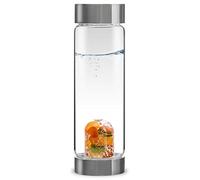 VitaJuwel ViA HAPPINESS | Crystal Water Bottle with Jade, Orange Calcite, Carnelian & Clear Quartz for Optimism, Good Luck, Motivation
