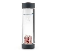 VitaJuwel ViA Heat Love | Double-Walled Tea Bottle with Rose Quartz, Garnet & Clear Quartz