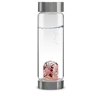 VitaJuwel ViA LOVE - Crystal Water Bottle with Rose Quartz, Garnet & Clear Quartz - Harmony, Affection & Affection