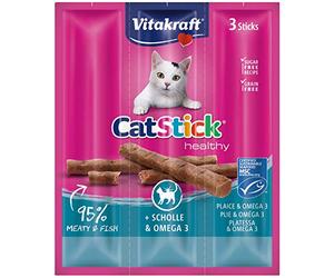 VITAKRAFT 1571260031 - Mini Fish Omega Cat Sticks, 10 x 3 x 6 g (Pack of 10)