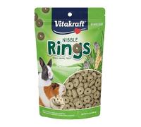 Vitakraft 20390 Nibble Rings Crunchy Treat for Pet Rabbits, Guinea Pigs & Hamsters, 10.6 Ounce Pouch