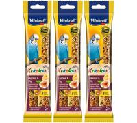 Vitakraft Budgie Krõcker Apricot Fig Stick 2 Pack (Pack of 7)