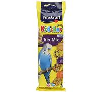 Vitakraft Budgie Kracker Bird Food Honey-Sesame/Egg-Grass/Apricot-Fig, Pack of 7