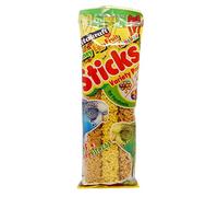 Vitakraft Budgie Kracker Treat Sticks Triple Pack (Honey, Egg, Grass Seed) 3pk Case of 7