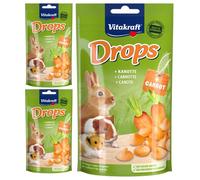 VitaKraft Carrot Drops Small Animal Treat Rabbit Guinea Pig Snack Treats BUNDLES