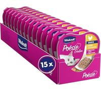 Vitakraft Cat Food Wet Food - 15 x 85g, Beef Heart Bowl Sauce