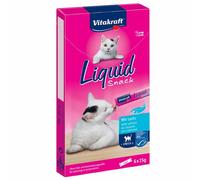 Vitakraft Cat Liquid Milk Snack (Flavour: Salmon & Omega 3) 2 packs of 6 X 15g