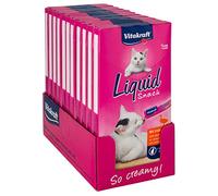 Vitakraft Cat Liquid Snack Duck with Beta Glucans 6 x 15 g (Pack of 11)