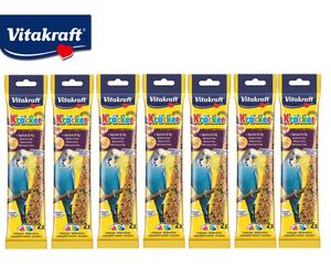 VITAKRAFT HANGING BUDGIE APRICOT & FIG FRUIT SEED TREAT STICKS 7 X 2 PACK 21103