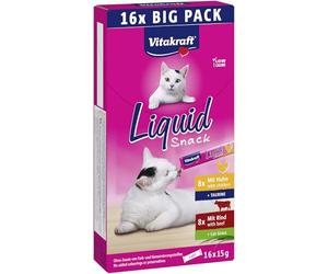 Vitakraft Liquid Snack Chicken, Beef 16 x 15 g