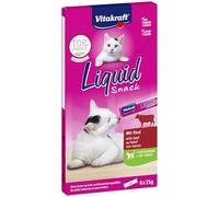 Vitakraft Cat Liquid Snack with Beef & Inulin - 6 x 15g