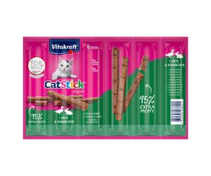 Vitakraft Mini Cat Sticks - 6 x 6g - Saver Pack: 2 x Duck & Rabbit