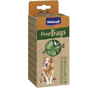 Vitakraft Poop Bags, Biodegradable Dog Waste Bags, Tear-Resistant, 1 Pack (8 x 15 Bags)