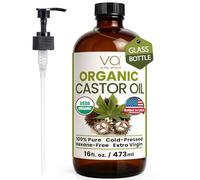 VITAL AFFAIR Castor Oil Organic Cold Pressed Unrefined Glass Bottles Usda Certified Organic Castor Cold Pressed Glass Bottle For Package Oil