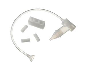 Vital Baby Breathe Easy Baby Nose Sucker - Nasal Decongester- Clear Congestion Safely & Gently | Small Tip, Disposable Filters | BPA, Latex, Phthalate Free | Ages 0m+ |1 Aspirator & 4 Filters