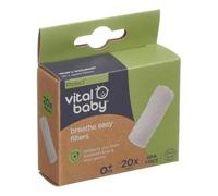Vital Baby Breathe Easy Nasal Aspirator Filters | 20 Disposable Filters | Disposable filters trap mucus and germs after use, helping keep the Breathe Easy Nasal Aspirator hygienic.