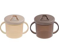 Vital Baby Hydrate Free Flow Cup 200ml, First Sippy Cup 4m+, Flip-Down Spout, EarthSmart Biodegradable, Easy-Grip & Dishwasher Safe, BPA-Free, 2 Pack