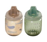 Vital Baby Hydrate Little Sipper Cup for Weaning 6m+ 270ml 2pk, Non-Spill Silicone Spout, BPA-Free, EarthSmart Biodegradable, Easy Clean & Hygiene Cover