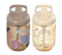 Vital Baby Hydrate Sippy Straw Cup for Toddlers 12m+ 350ml 2pk, Non-Spill Silicone Straw, BPA-Free, EarthSmart Biodegradable, Hygiene Cover Dishwasher Safe & Easy Clean