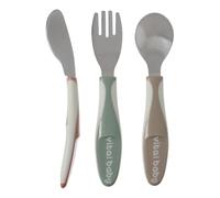 Vital Baby Nourish Big Kid Toddler Knife, Fork and Spoon Set, 3pk, Rounded Tips, Soft Grip Handles, EarthSmart Biodegradable, BPA-Free for Safe Self-Feeding