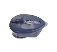 Vital Baby Nourish Power Suction Weaning Bowl with Lid and Spoon 6m+, Deep Purple, Strong Suction, Easy Scoop Sides, Leakproof Lid & Spoon, EarthSmart Biodegradable, BPA-Free